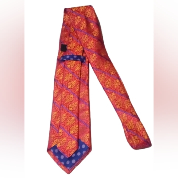 Ted Baker London Silk Tie – Red Floral Stripe - Picture 2 of 8